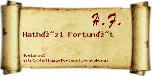 Hatházi Fortunát névjegykártya